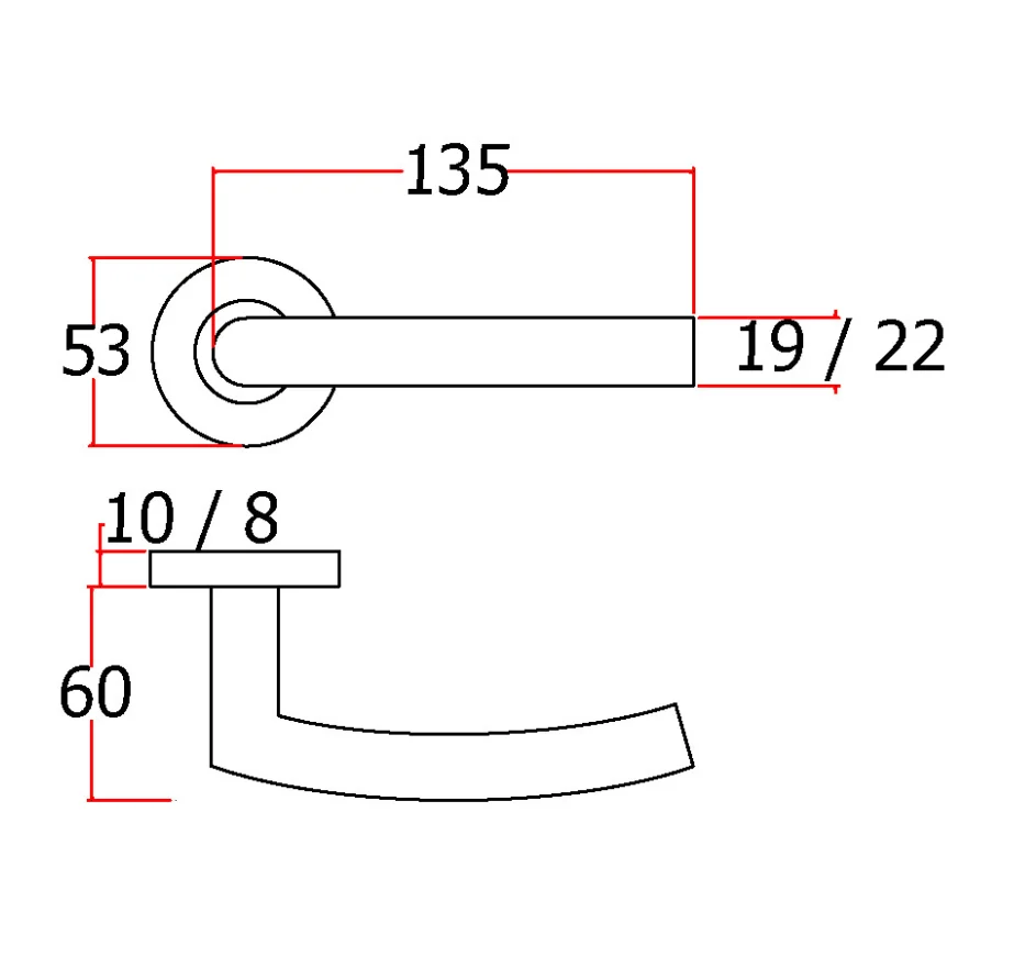 stainless steel lever door handles