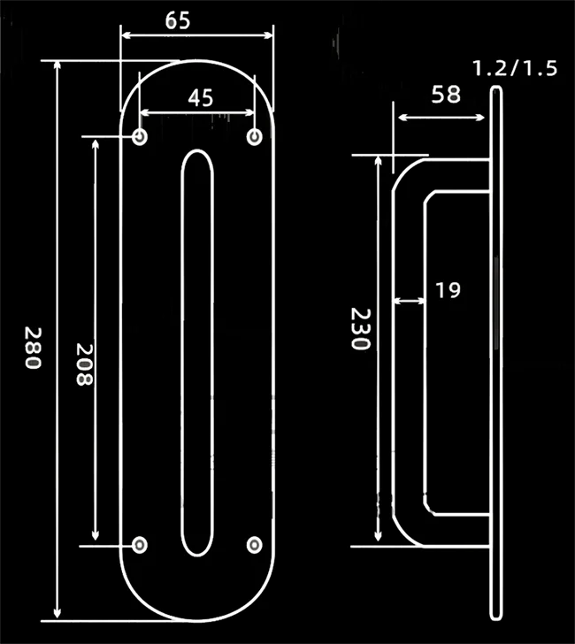 Push pull door handles