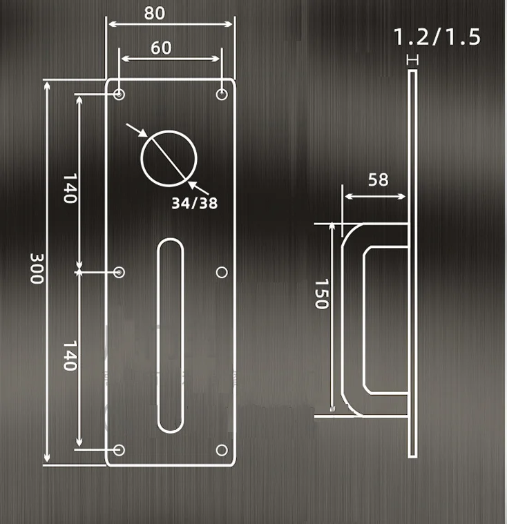 pull handle on plate