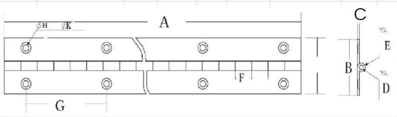 piano hinge size chart