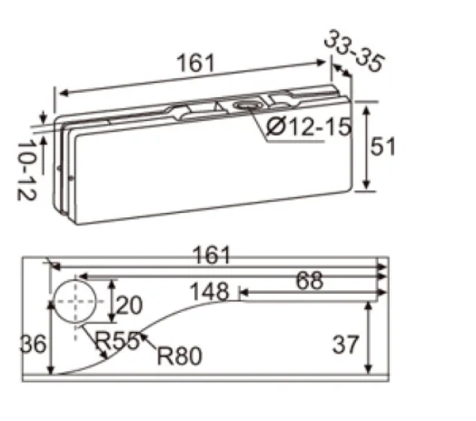 Patch Fitting Glass Door