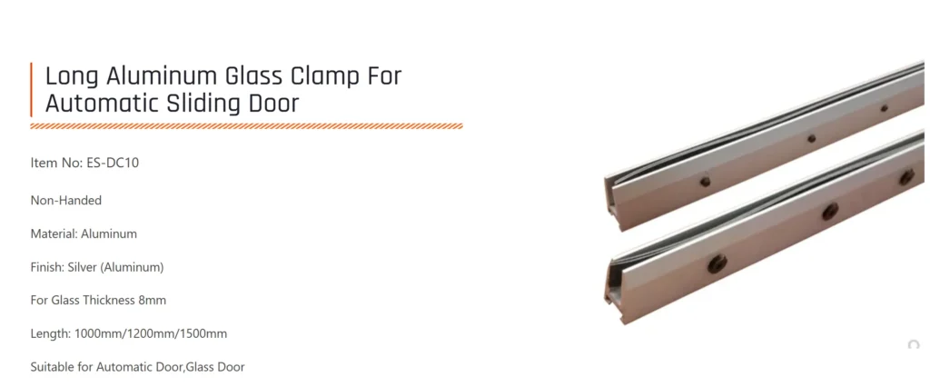 aluminum long glass clamp