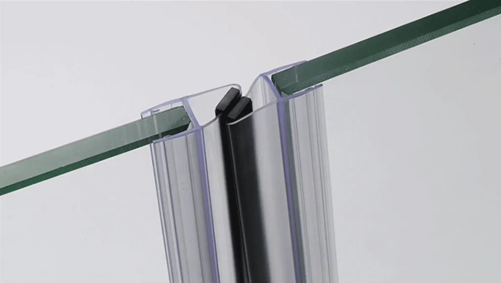 vertical shower door seal strip magnetic