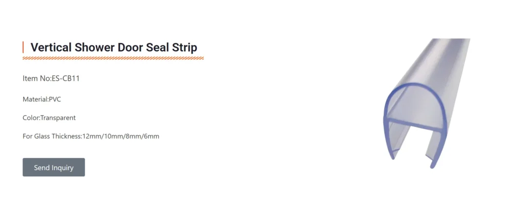 Vertical Shower Door Seal Strip