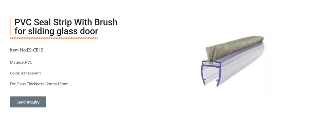 pvc seal strip with brush 