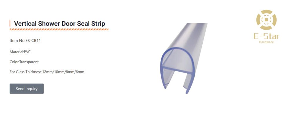 vertical shower door seal strip