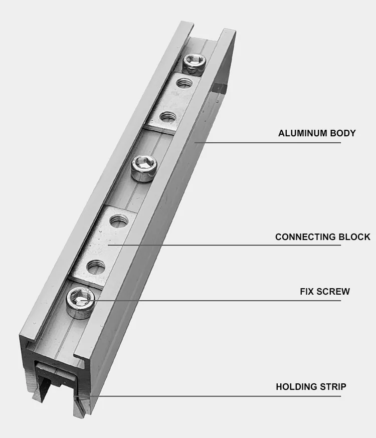 Long Glass Door Clamp
